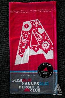 Pink Grauer Schlauchschal mit Logos
